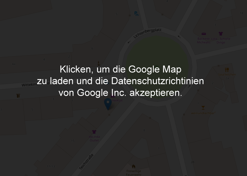 Google Map - Verbindung zu Google durch Klicken akzeptieren